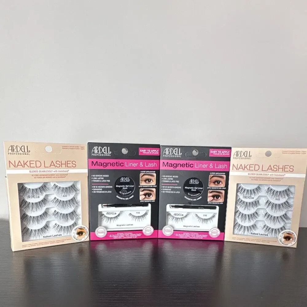 Ardell Naked Lashes 422 + Magnetic Liner & Lash 110 Set Black LOT - Picture 1 of 6